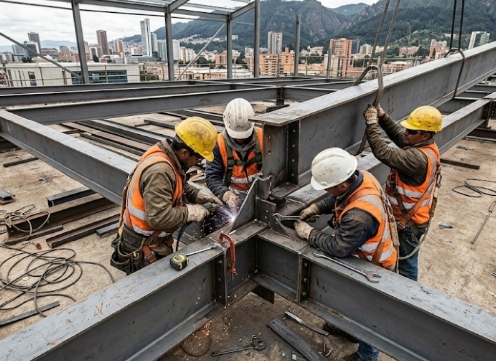 Armador de Estructuras Metálicas en Obras de Construcción
